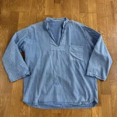 40s-50s コットンウォバッシュ フィッシャーマンシャツ