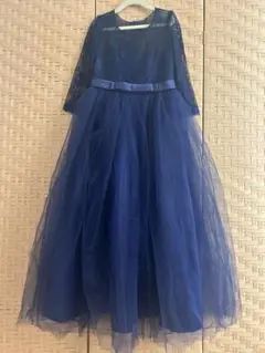 子供用ドレス　発表会　結婚式　ネイビー　140サイズ