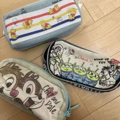 ディズニー柄 ペンケース 3セット