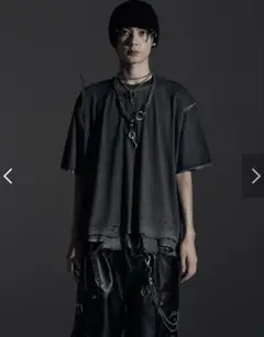 【Rosen Kreuz】BOXY FIT LAYERED DAMAGE TEE