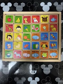 【パンパース】アルファベット　木製　パズル　非売品