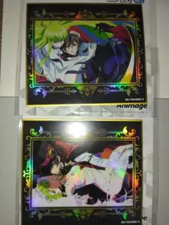 コードギアス　反逆のルルーシュ　　ルルーシュ　C.C　ギラギラ色紙2点まとめ売り
