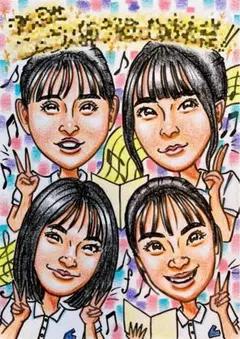【ギフト似顔絵 パステルタッチ】オーダー似顔絵☆結婚式、誕生日や記念日に