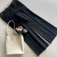 美品 theory セオリー ウール スラックス ストレートワイドパンツ