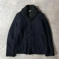 FIVE BROTHER S ショールカラー ウールジャケット ネイビー