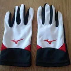 Mizuno 手袋 Sサイズ ホワイト/ブラック/レッド