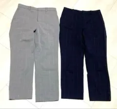 UNIQLO EZYアンクルパンツ　Lサイズ　チェック　２枚セット