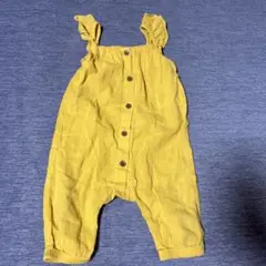 H&M 68 ベビー　ロンパース　イエロー