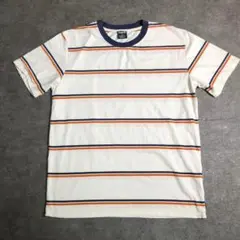 【Hurley】ボーダー柄 Tシャツ アイボリー 古着 ZSM1 インポート