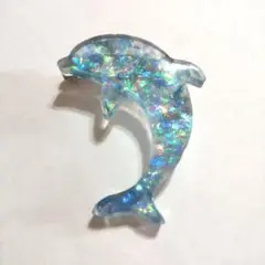 いるかブローチ(青)