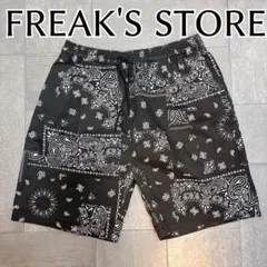 フリークスストア バンダナ柄　ショート　ハーフパンツ M 黒ブラック