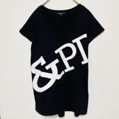 人気アイテム✨　ロゴ映え◎ &byP&D Tシャツ 黒 38サイズ【826】