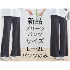 TRUBE プリーツパンツ ワイドパンツ ブラック サイズ L〜2L