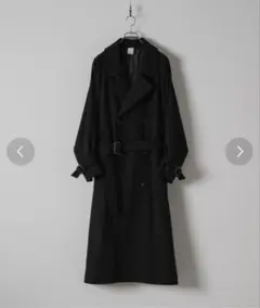 casper john Wool melton over coat ブラック L
