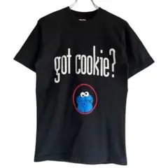 90s クッキーモンスター got milk? パロディ Tシャツ 黒 S