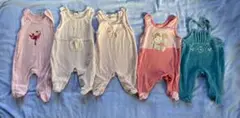 ベビーサロンペット　ロンパース　サイズ50 60女の子　5点　秋　冬