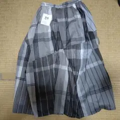 慈雨　麻入切替スカート　未使用タグ付　￥50600　サイズ40