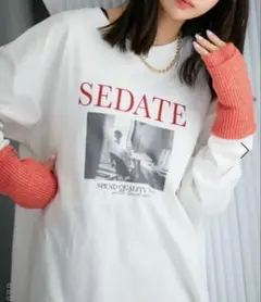 Vis プリントアソートロングTシャツ
