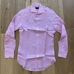 伊Albini社 リネン100% ピンクシャツ S 新品未使用