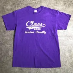 【ギルダン】ロゴプリントTシャツ インポート 紫 古着 ZSM4