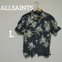 ALLSAINTS フローラルプリント 【L】半袖シャツ 花柄 アロハ