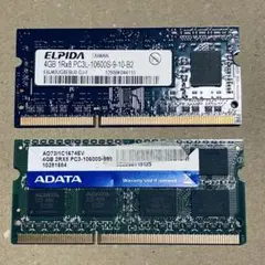 【4GB × 2】 PC3 / DDR3 4GBメモリー