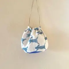 ミナペルホネン　ハンドメイド巾着　丸い巾着