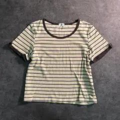 【ヴィンテージ】日本製 マルチボーダー SM20 古着used 半袖Tシャツ
