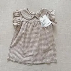 新品未使用タグ付き　PETITMIG チェックワンピース