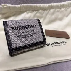 BURBERRY 三つ折り財布 キャンバス