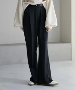 cussil ハイウエストフレアパンツ ブラック Sサイズ