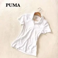 プーマ PUMA ゴルフウェア ポロシャツ S ホワイト スポーツウェア