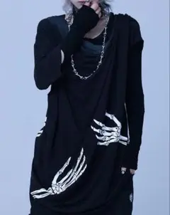 【ガムチュ】ボクは骨になるまでゆるりと生きるつもりです手骨ドレープTEE
