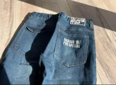 BAD CUSTOM SHOP ダメージデニムパンツ　サイズ150 ②