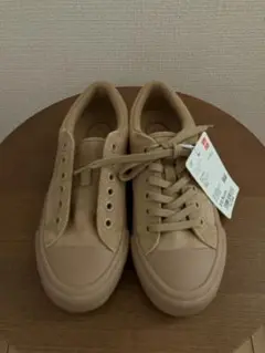 ユニクロ／スニーカー レースアップ スウェードタッチ