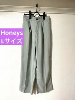 ストレートパンツ ハイウエスト Popteen 掲載Honeys ハニーズ　L