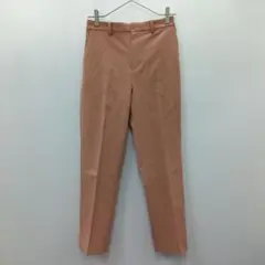 3『ユニクロ』スラックス パンツ センタープレス レディース【M】ピンク