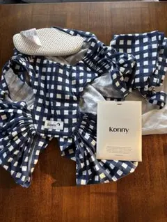 konny 抱っこ紐 ネイビー チェック柄