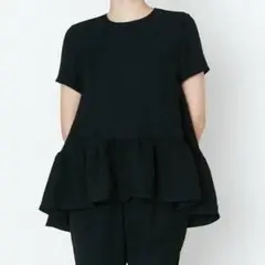 yoko chan ヨーコチャン♡ハーフスリーブヘムギャザーブラウス