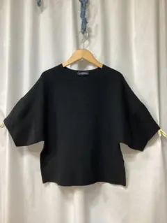 最終値下げ　美品　グリーンレーベルリラクシング　ドルマンショートスリーブニット