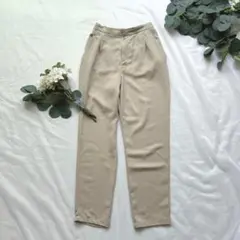 k1501 ELEGARMENT テーパードパンツ ベージュ オフィスカジュアル