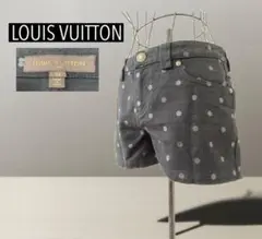 【LOUIS VUITTON】デニム ショートパンツ モノグラム ドット柄 36