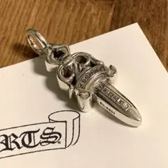 クロムハーツ ダブル ダガー ペンダント シルバー 925 パヴェ チャーム