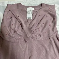 ピンク 半袖ニット Fサイズ