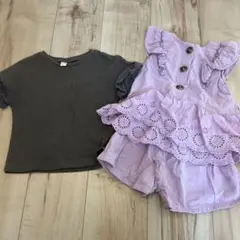 女の子半袖　100cm セットアップ tシャツ