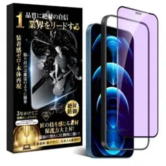 iPhone15 Pro ガラスフィルム ブルーライトカット 1枚 ガイド枠