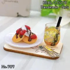 いちごのパンケーキ ミニチュアスイーツ フェイクフード 707