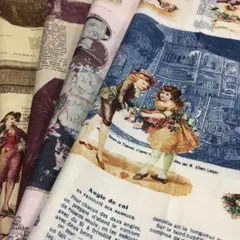 YUWA 薗部美智子オリジナル布　4枚カットクロスセット