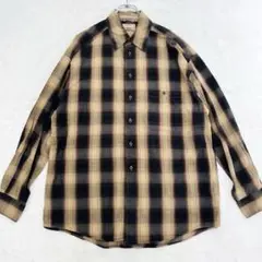 KHAKI'S by ARROW コットン×レーヨンシャツ　 【L】チェック柄