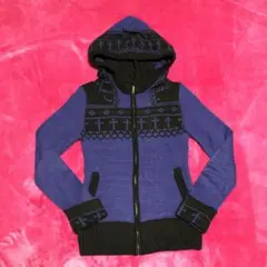 最終SALE❤️d.i.a スカルニットパーカー